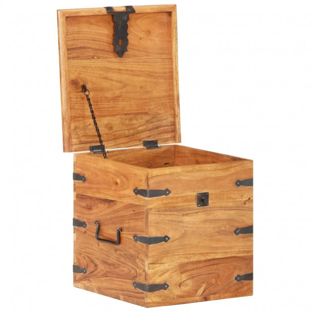 Chest 40x40x40 Cm Solid Acacia Wood Image 4