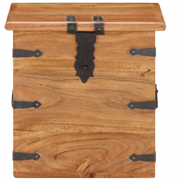 Chest 40x40x40 Cm Solid Acacia Wood Image 5