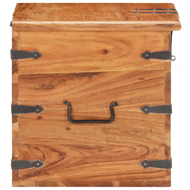 Chest 40x40x40 Cm Solid Acacia Wood Image 6
