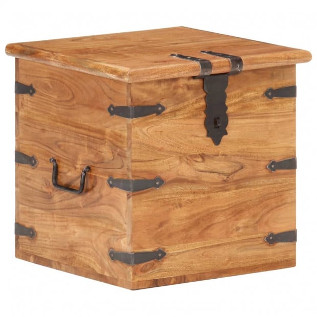 Chest 40x40x40 Cm Solid Acacia Wood Image 9