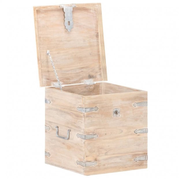 Chest 40x40x40 Cm Solid Acacia Wood Image 4