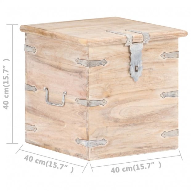 Chest 40x40x40 Cm Solid Acacia Wood Image 8