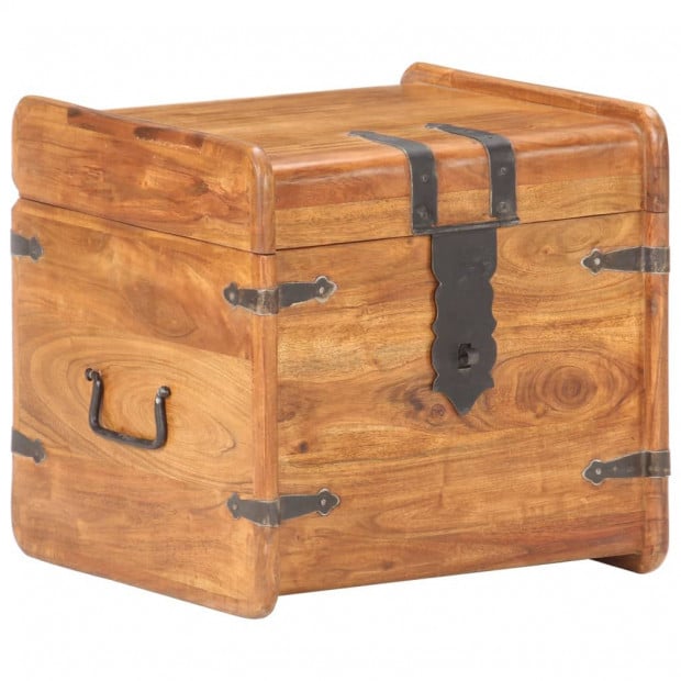 Chest 40x40x40 Cm Solid Acacia Wood Image 11