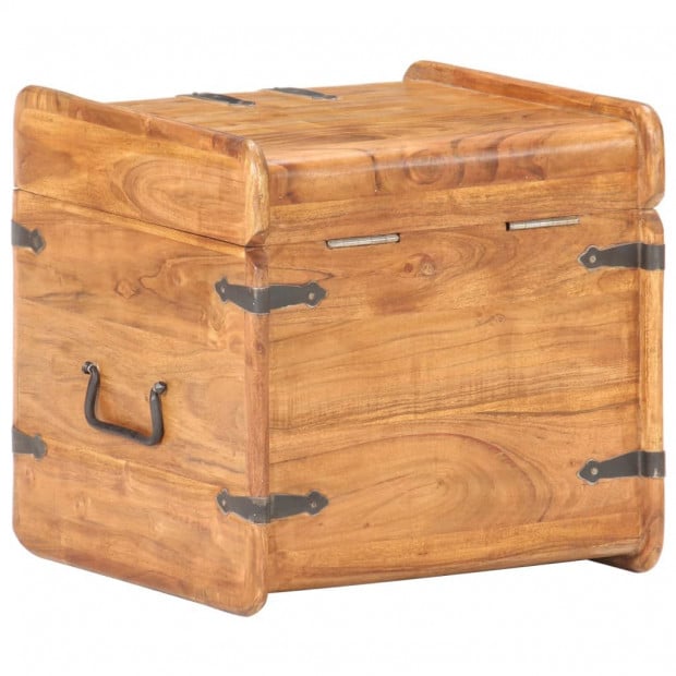 Chest 40x40x40 Cm Solid Acacia Wood Image 6