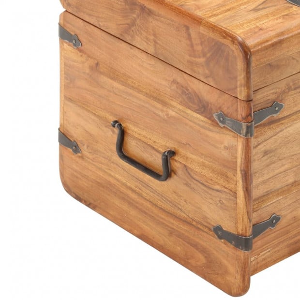 Chest 40x40x40 Cm Solid Acacia Wood Image 8