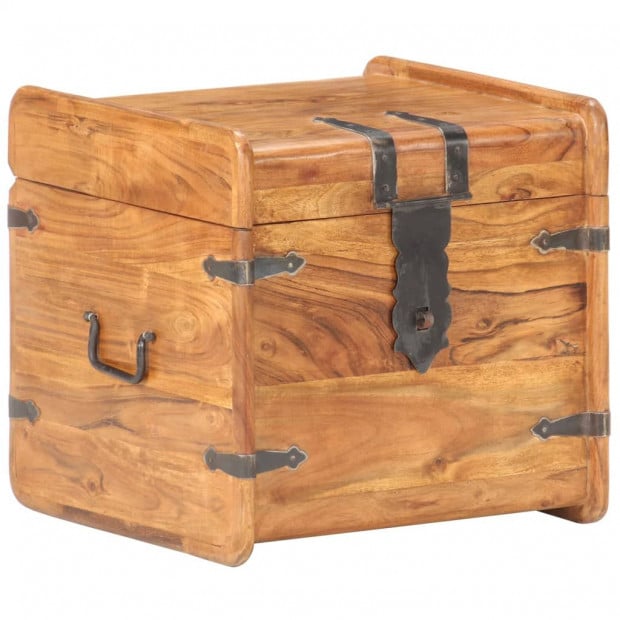 Chest 40x40x40 Cm Solid Acacia Wood Image 9