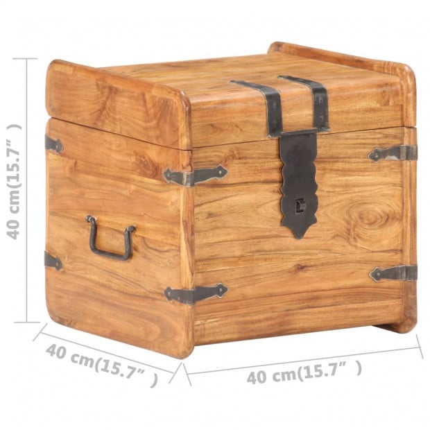 Chest 40x40x40 Cm Solid Acacia Wood Image 10