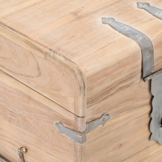 Chest 40x40x40 Cm Solid Acacia Wood Image 2