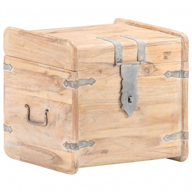 Chest 40x40x40 Cm Solid Acacia Wood Image 11