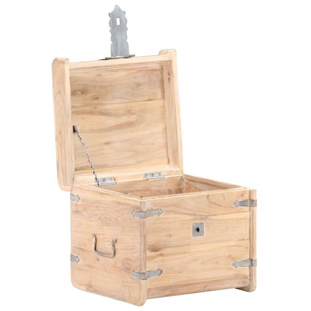 Chest 40x40x40 Cm Solid Acacia Wood Image 3