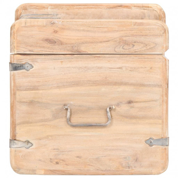 Chest 40x40x40 Cm Solid Acacia Wood Image 5