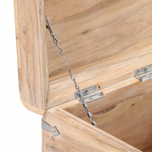 Chest 40x40x40 Cm Solid Acacia Wood Image 7