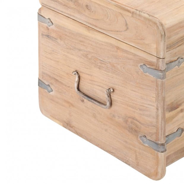 Chest 40x40x40 Cm Solid Acacia Wood Image 8