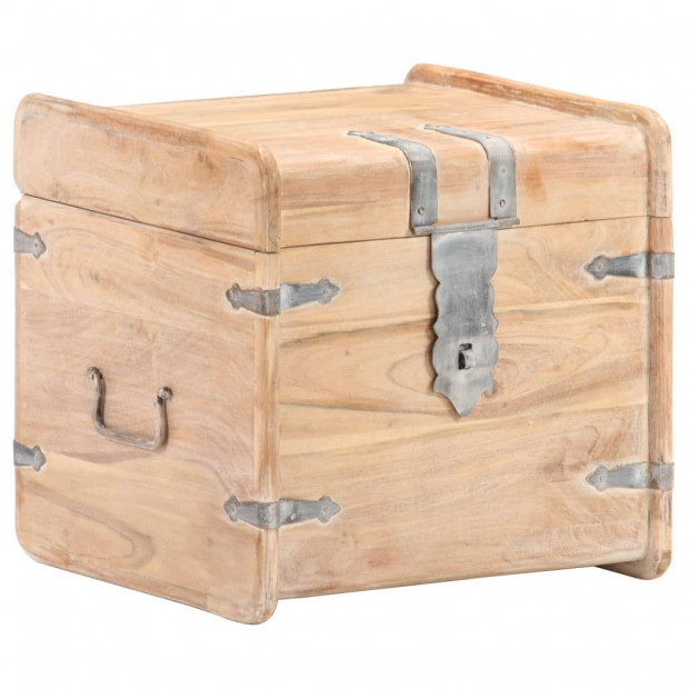Chest 40x40x40 Cm Solid Acacia Wood Image 10