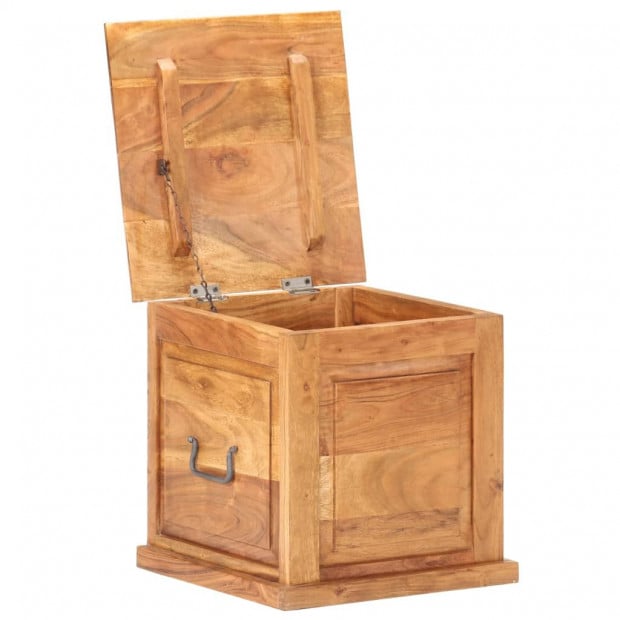 Chest 40x40x40 Cm Solid Acacia Wood Image 3