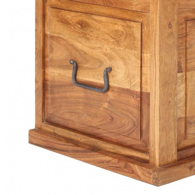 Chest 40x40x40 Cm Solid Acacia Wood Image 8