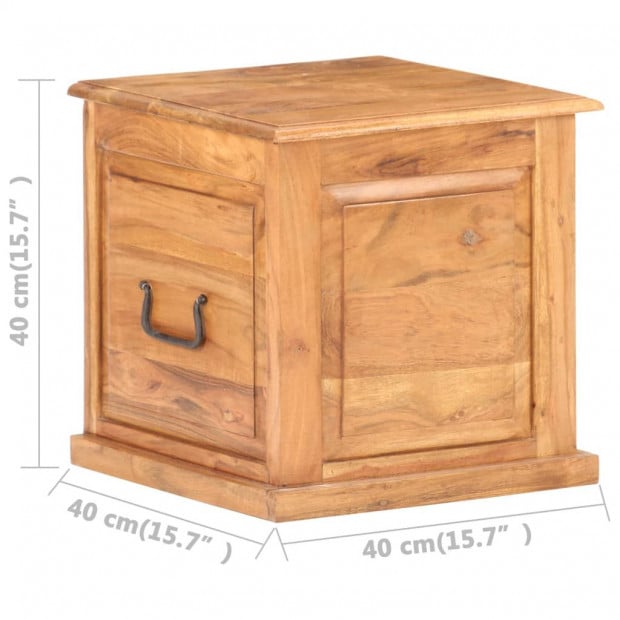 Chest 40x40x40 Cm Solid Acacia Wood Image 9