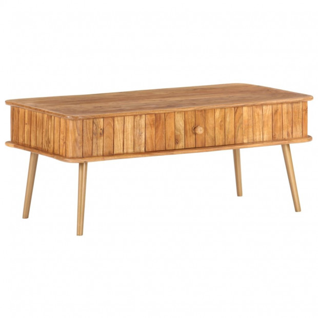 Coffee Table 100x50x40 Cm Solid Acacia Wood Image 11