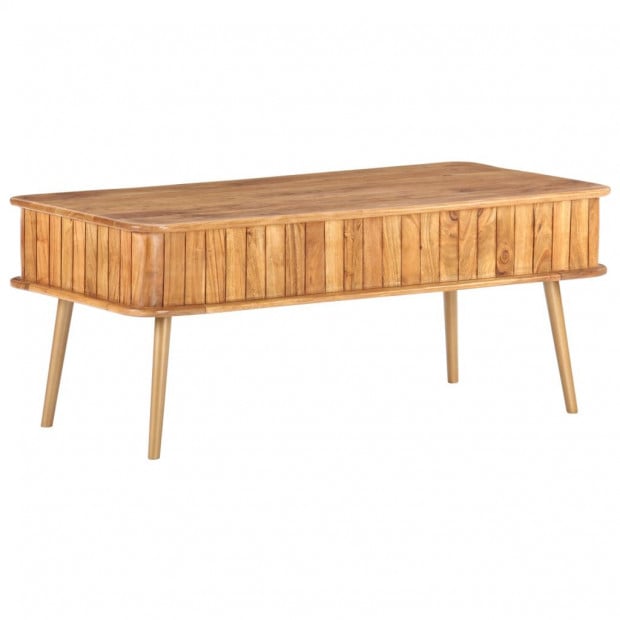 Coffee Table 100x50x40 Cm Solid Acacia Wood Image 5