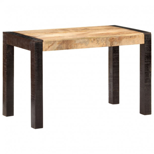 Dining Table 120x60x76 Cm Solid Rough Mango Wood