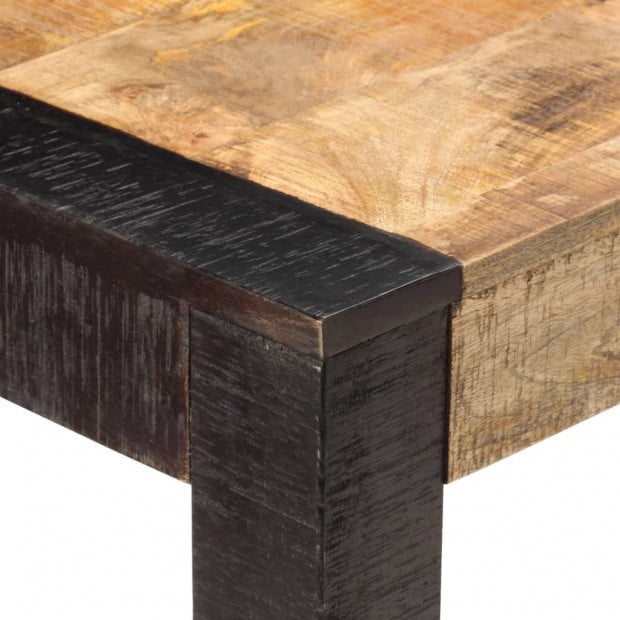 Dining Table 120x60x76 Cm Solid Rough Mango Wood Image 4