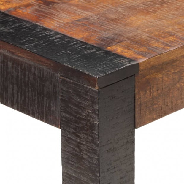 Dining Table 120x60x76 Cm Solid Rough Mango Wood Image 4