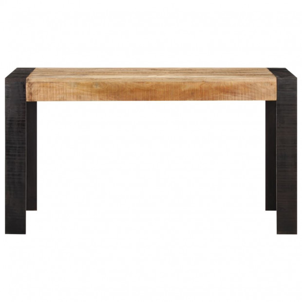 Dining Table 140x70x76 Cm Solid Rough Mango Wood Image 2