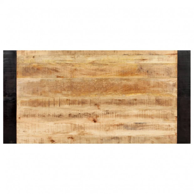 Dining Table 140x70x76 Cm Solid Rough Mango Wood Image 4