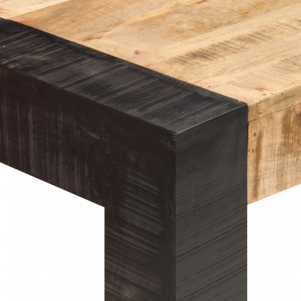 Dining Table 140x70x76 Cm Solid Rough Mango Wood Image 5