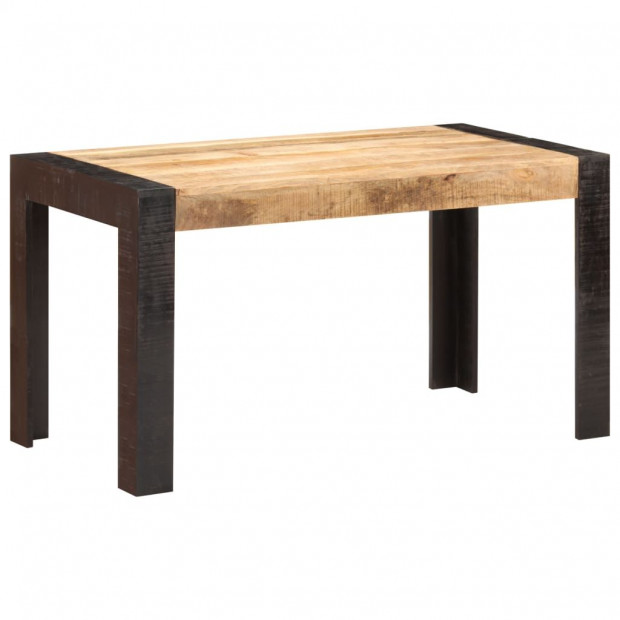 Dining Table 140x70x76 Cm Solid Rough Mango Wood Image 7