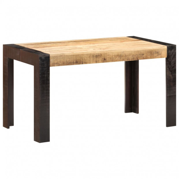 Dining Table 140x70x76 Cm Solid Rough Mango Wood Image 8