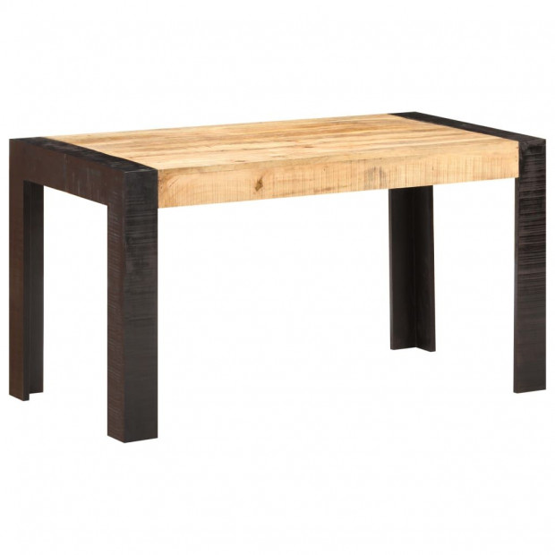 Dining Table 140x70x76 Cm Solid Rough Mango Wood Image 10