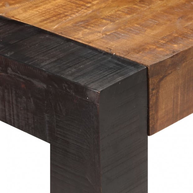 Dining Table 140x70x76 Cm Solid Rough Mango Wood Image 5