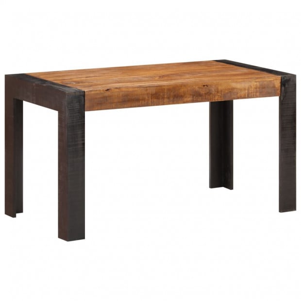 Dining Table 140x70x76 Cm Solid Rough Mango Wood Image 8