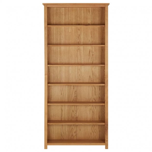 7-tier Bookcase 90x22.5x200 Cm Solid Oak Wood Image 2