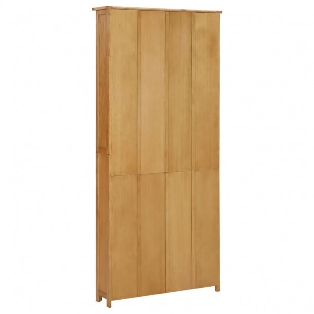 7-tier Bookcase 90x22.5x200 Cm Solid Oak Wood Image 4