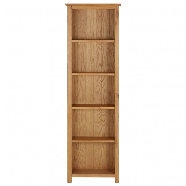 Bookcase 52x22.5x170 Cm Solid Oak Wood Image 2