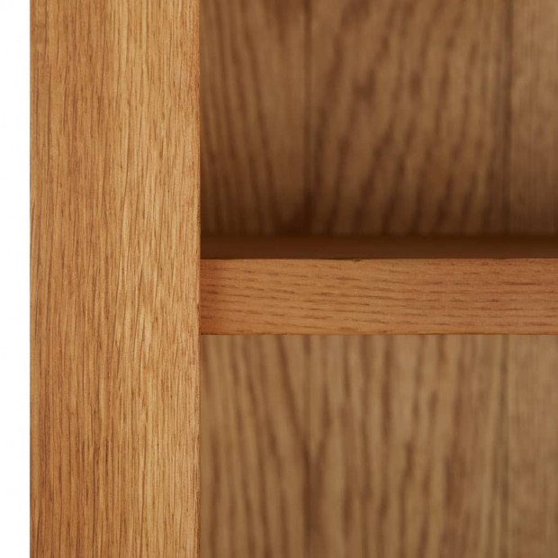Bookcase With 2 Doors 70x30x180cm Solid Oak Wood Image 6
