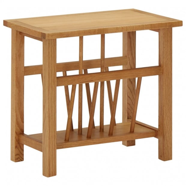 Magazine Table 45x27x42cm Solid Oak Wood