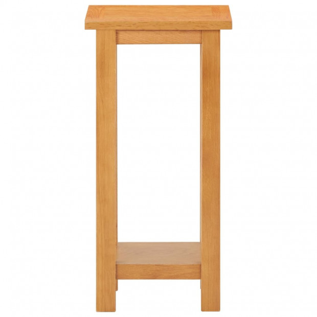 Side Table 27x24x55 Cm Solid Oak Wood Image 2