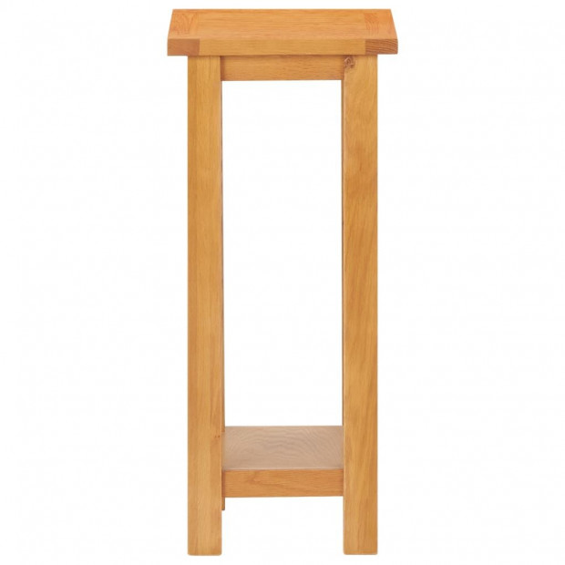 Side Table 27x24x55 Cm Solid Oak Wood Image 3