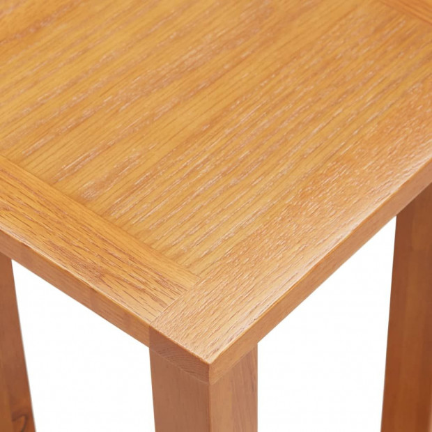 Side Table 27x24x55 Cm Solid Oak Wood Image 4