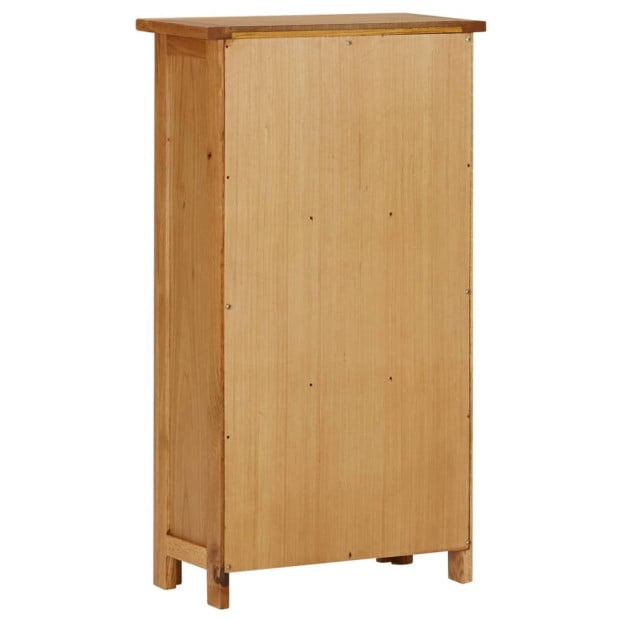 Bookcase 45x22.5x82 Cm Solid Oak Wood Image 4