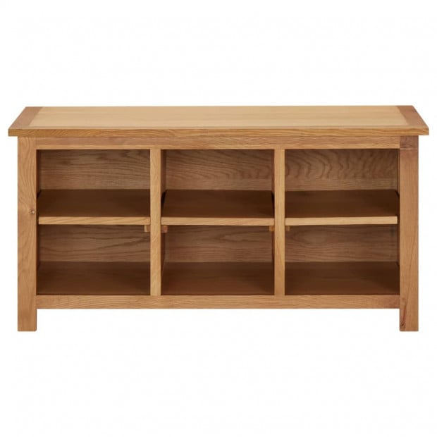 Shoe Rack 90x37x45cm Solid Oak Wood Image 2