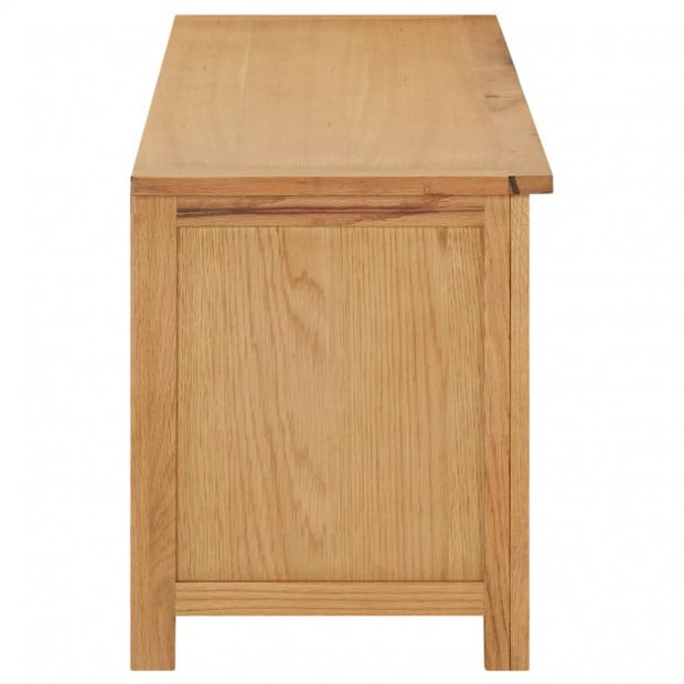 Shoe Rack 120x37x45cm Solid Oak Wood Image 3