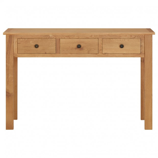 Dressing Table 118x40x77 Cm Solid Oak Wood Image 2