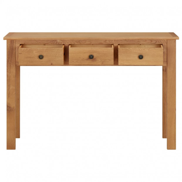 Dressing Table 118x40x77 Cm Solid Oak Wood Image 3