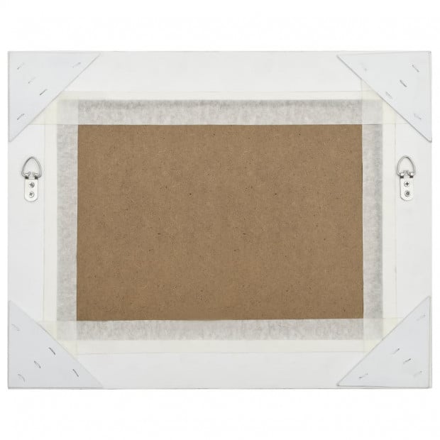 Wall Mirror Baroque Style 50x40cm Silver Image 5