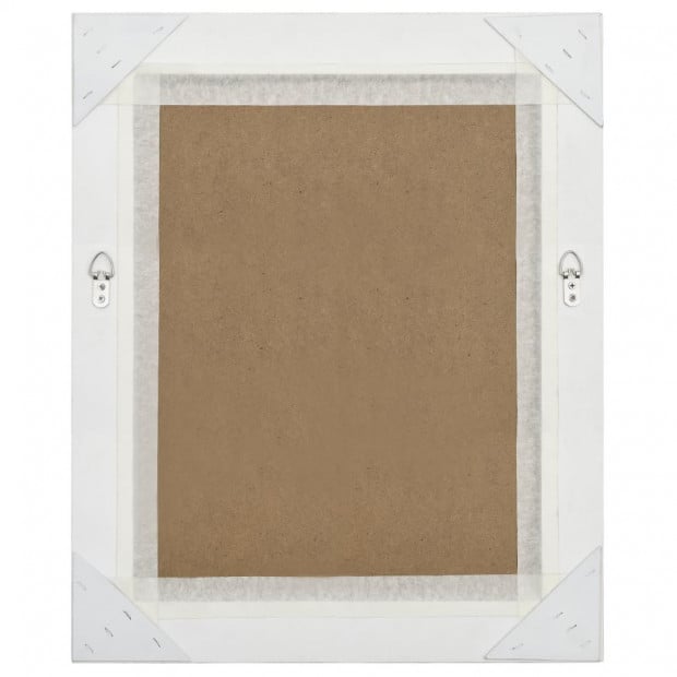 Wall Mirror Baroque Style 50x60cm White Image 5