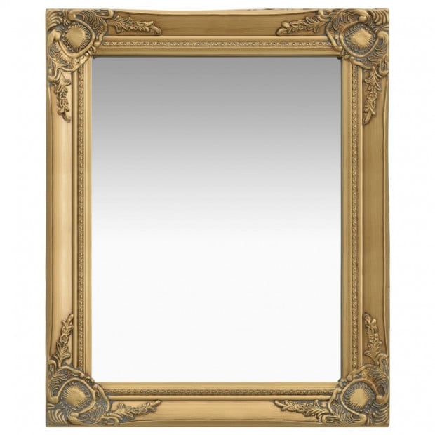 Wall Mirror Baroque Style 50x60cm Gold